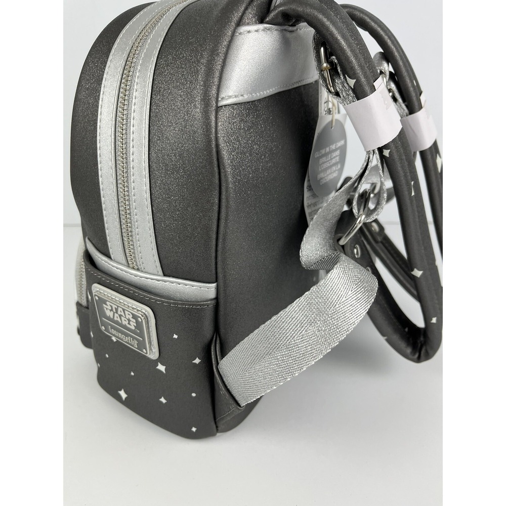 NWT DISNEY WORLD PARKS LOUNGEFLY BACKPACK MANDALORIAN GROGU STARWARS GLOW A60 - Picture 7 of 9